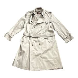 Dunshire Beige Double Breasted Belted Trench Coat Men's 40R Zip Out Liner